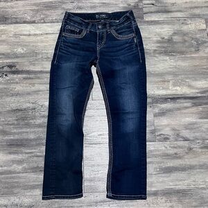 Silver Suki Mid Capri jeans  Sz 25 dark wash